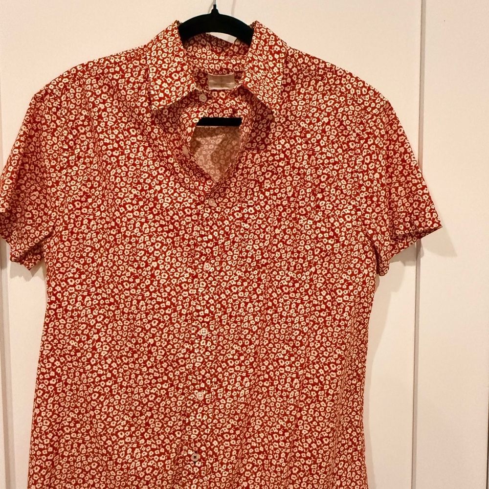 Crewcuts Red and White Floral Men's Shirt